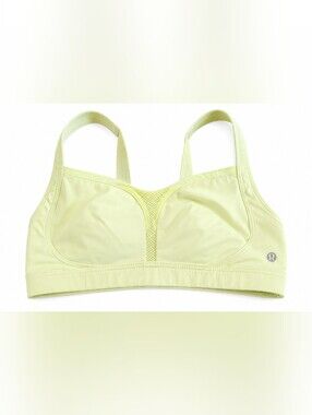 Lululemon 36DD Sports Bra Light Yellow High Support Adjustable Straps